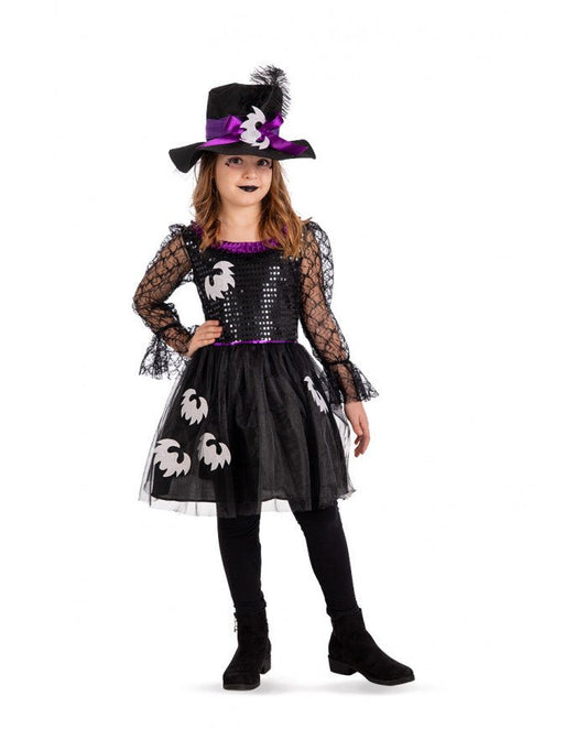 Costume halloween pipistrellina per bambina 6-11 anni