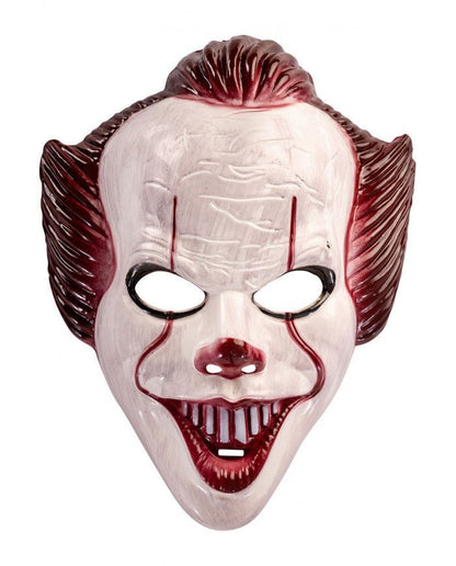 Maschera clown cattivo in plastica rigida